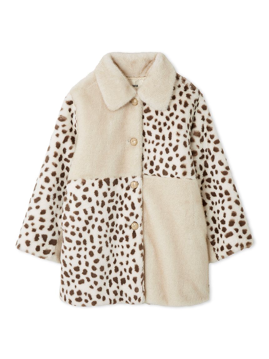 オフィシャルサイト限定カラー】パッチワークエコファーミドルコート