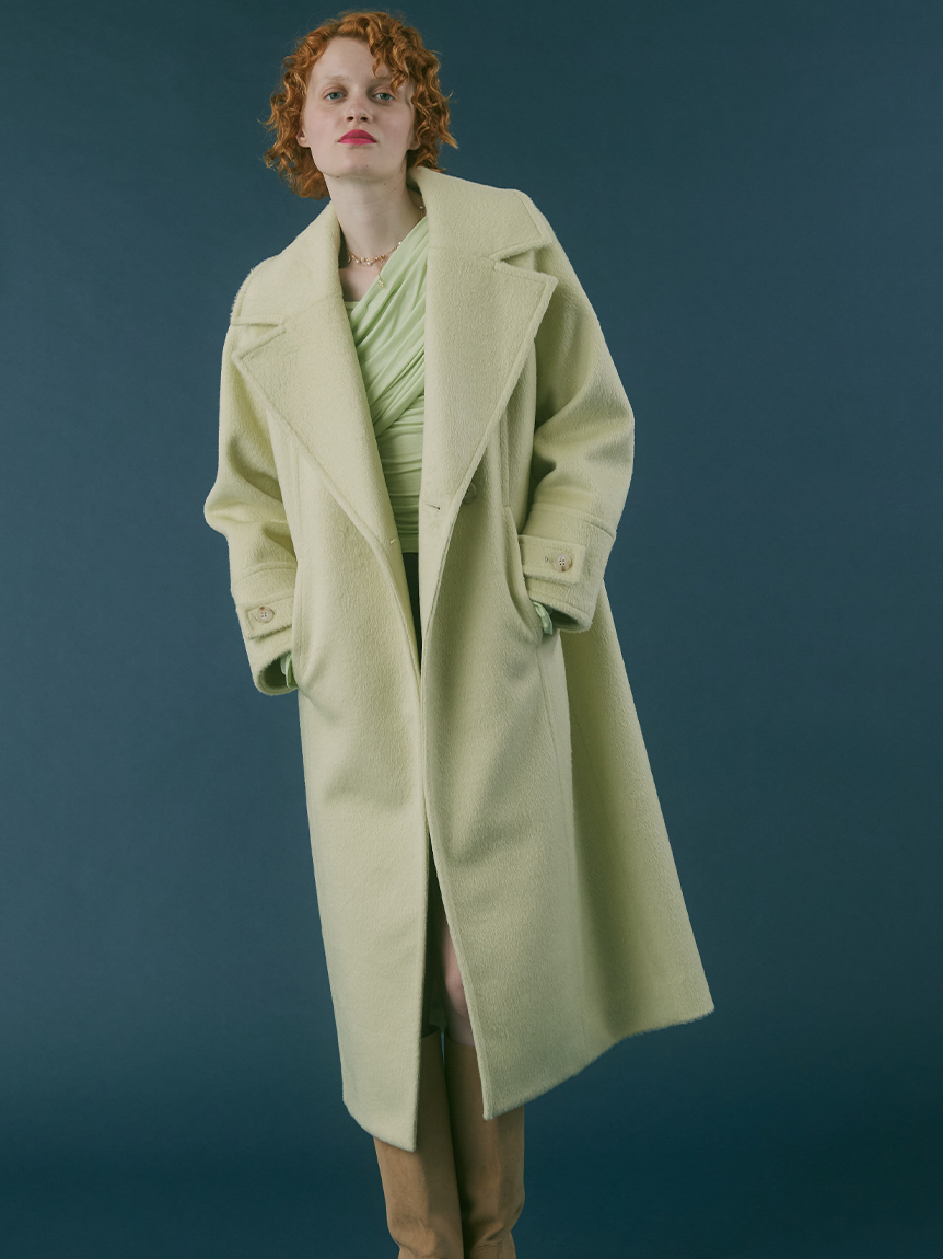 furfur シャギージャケットコート　ファーファー　ピンク　チェスターコート furfur シャギージャケットコート ファーファー ピンク チェスター