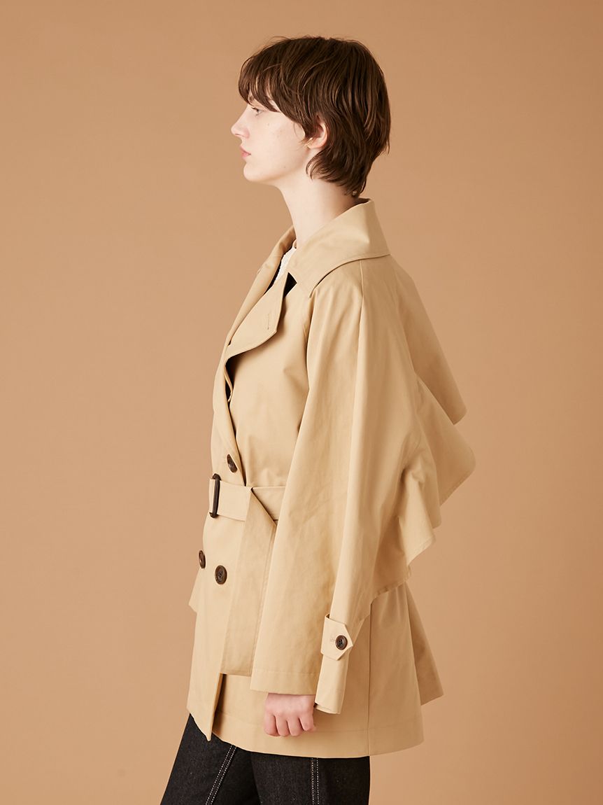 フリルショートトレンチコート(ジャケット)｜アウター｜FURFUR（ファー