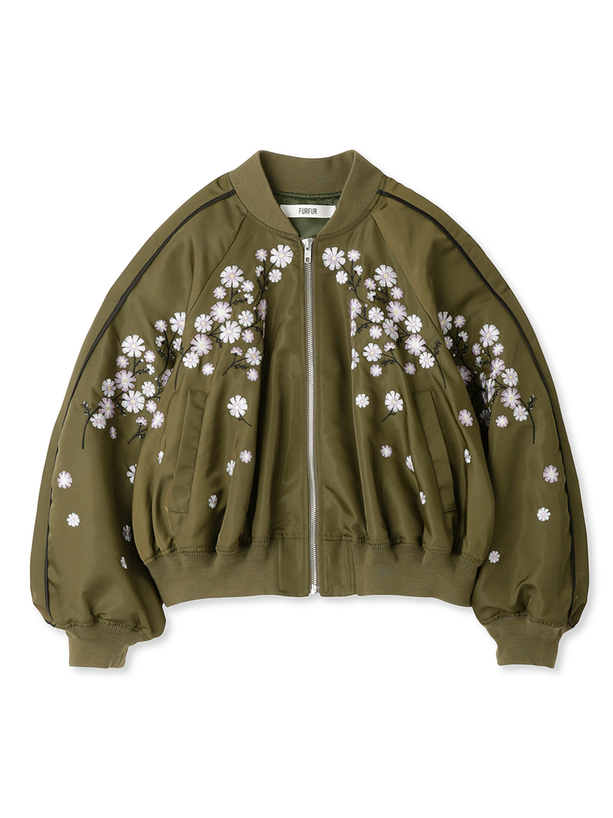 【新品・タグ付き】バニティ⭐︎花柄刺繍 ジャケット ドローコード フラワーモチーフ