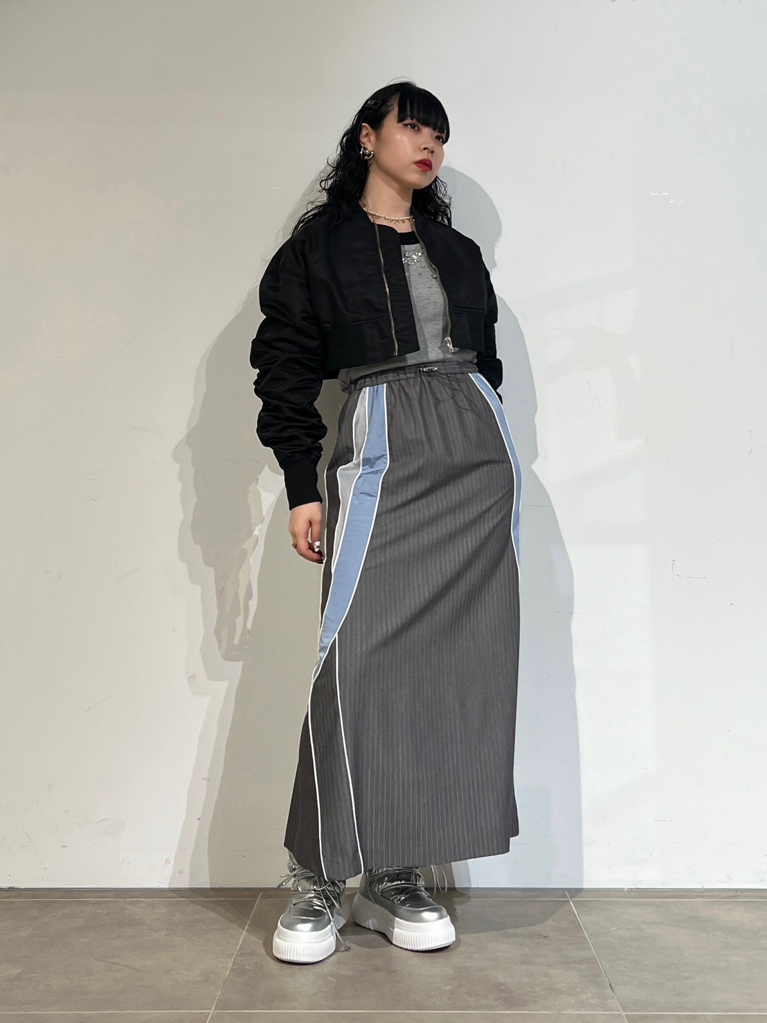 FURFUR｜【WEB限定カラー】リボンクロップドMA1ブルゾン