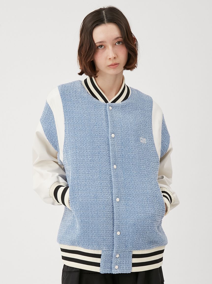 楽天市場】【SALE／20%OFF】バイカラーツイードスタジャン