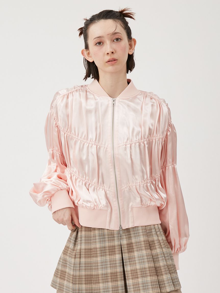 WEB・一部店舗限定カラー】ギャザーMA1ブルゾン(ジャケット