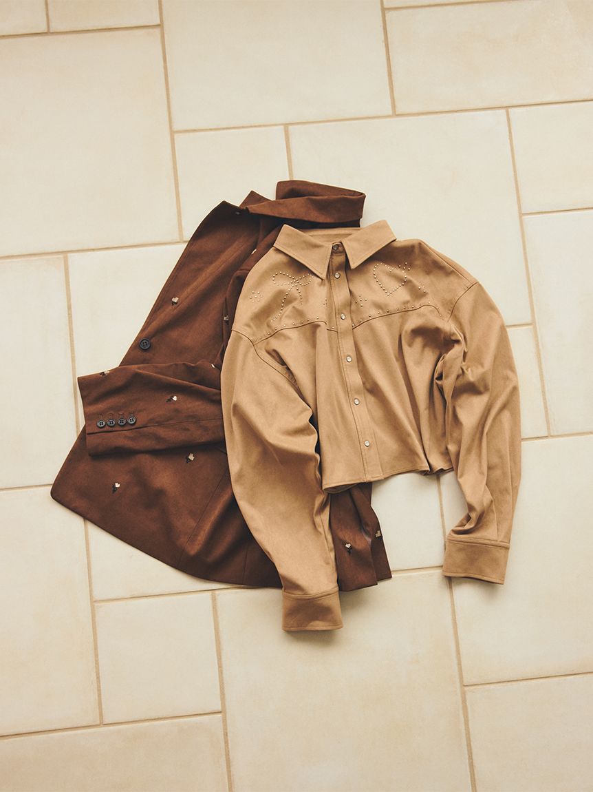 限定カラー】ローズ刺繍テーラードジャケット(ジャケット)｜アウター