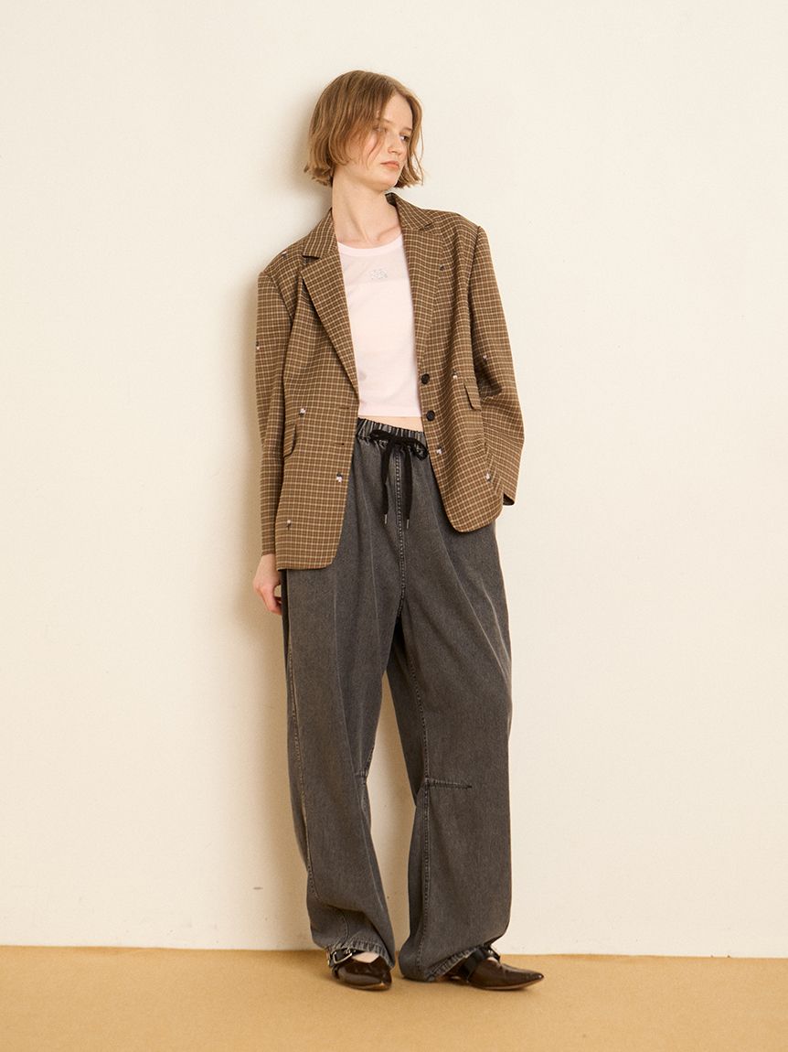 限定カラー】ローズ刺繍テーラードジャケット(ジャケット)｜アウター