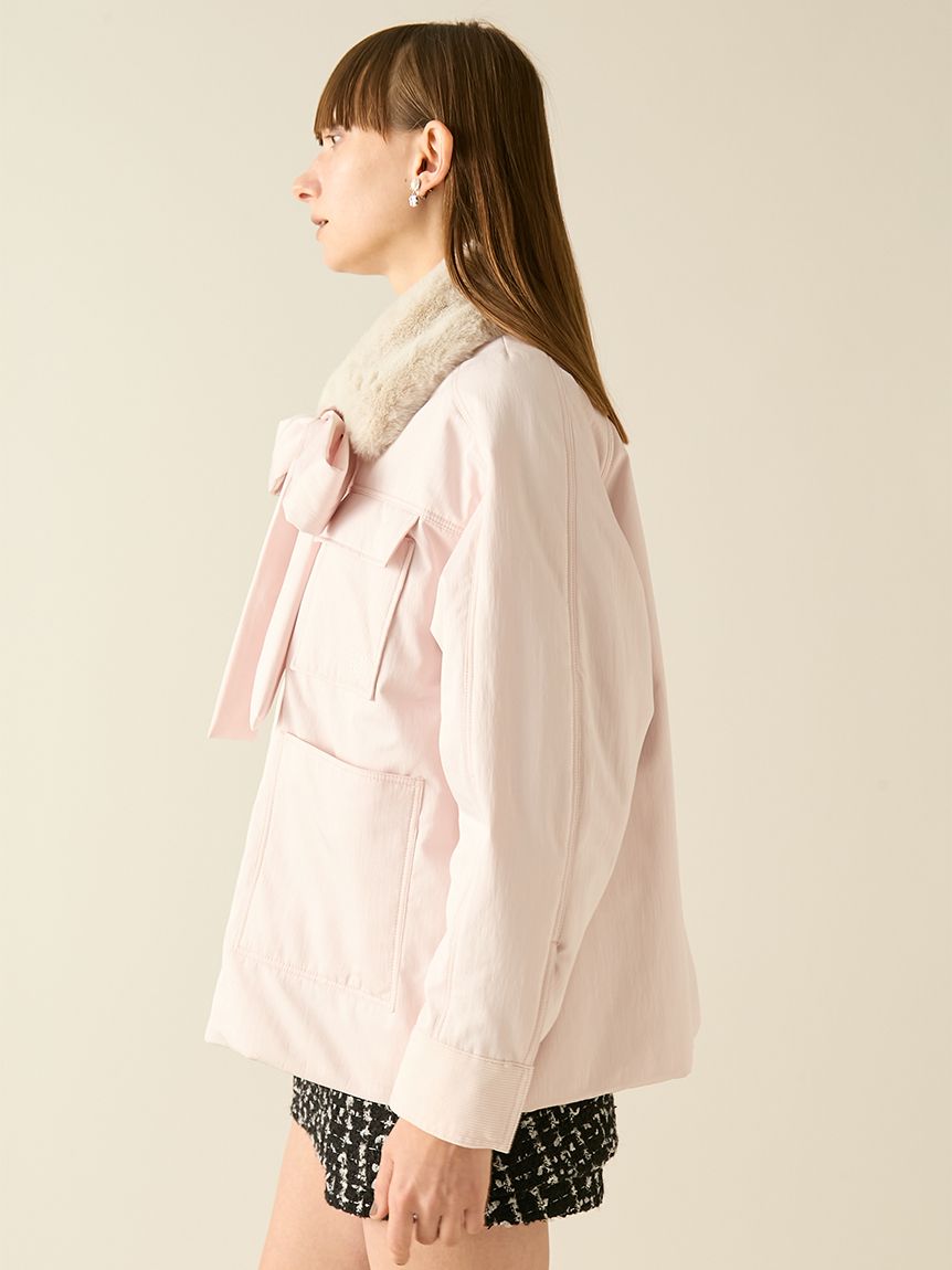 m*i様 【新品】FUR FUR パデットボウタイワークブルゾン BEG フリー FURFUR ブルゾン アウター パデットボウタイワークブルゾン