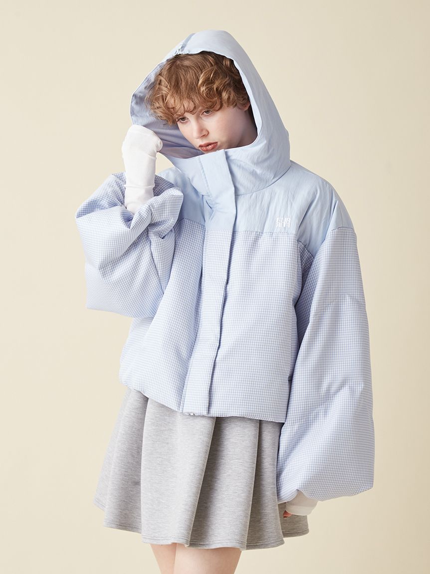 【新品未使用】スーパービューティー　サイズ40フード付きストライプジャケット 新品未使用】スーパービューティー サイズ40フード付きストライプ