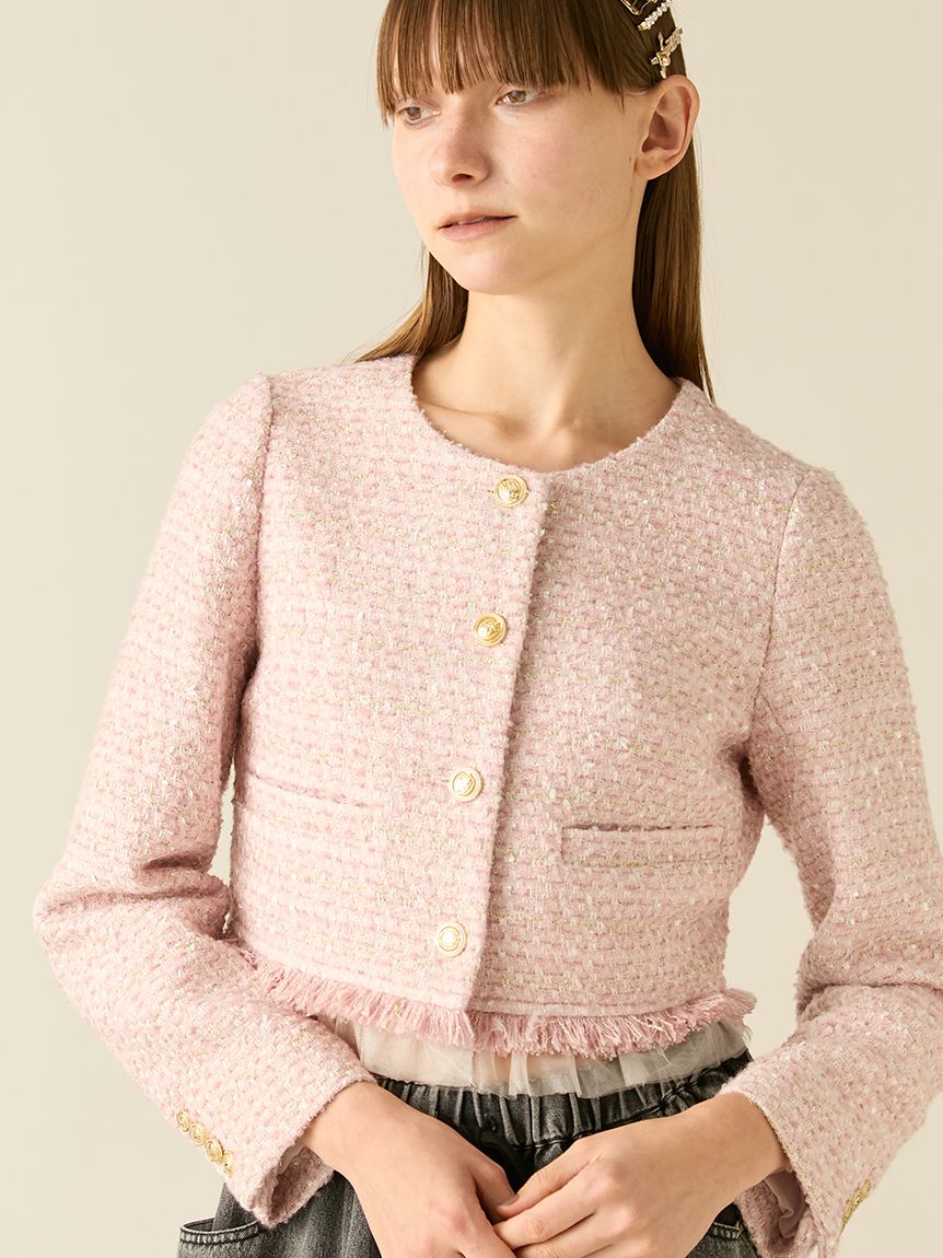 あゆ　furfur 限定カラー ツイードジャケット 限定カラー】ツイードジャケット(ジャケット)｜アウター｜FURFUR