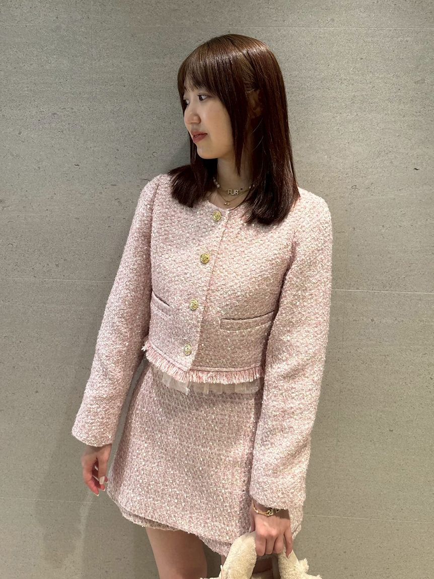 あゆ　furfur 限定カラー ツイードジャケット 限定カラー】ツイードジャケット(ジャケット)｜アウター｜FURFUR
