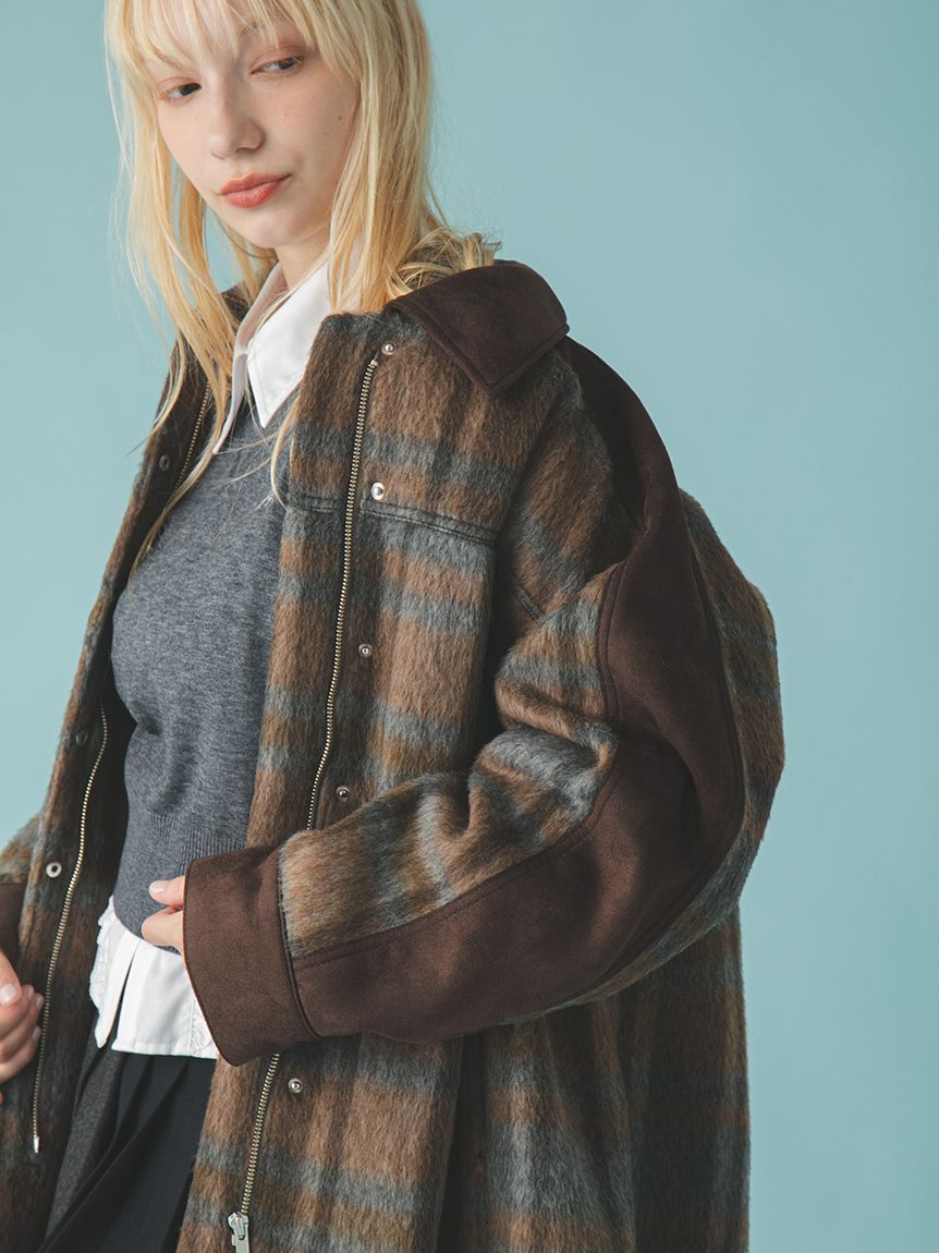 2WAYエコファーカラーシャツコート(ジャケット)｜アウター｜FURFUR
