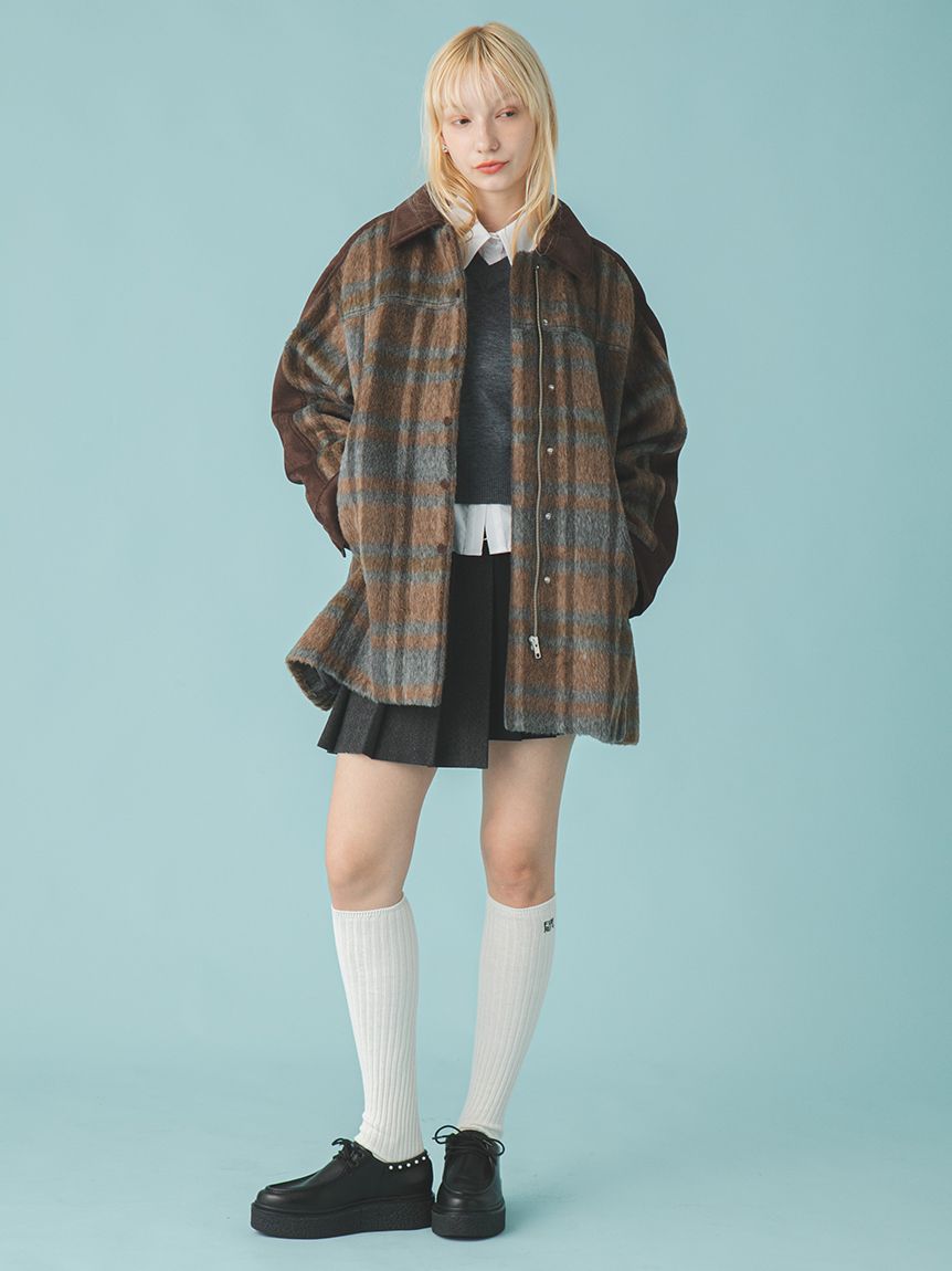 2WAYエコファーカラーシャツコート(ジャケット)｜アウター｜FURFUR