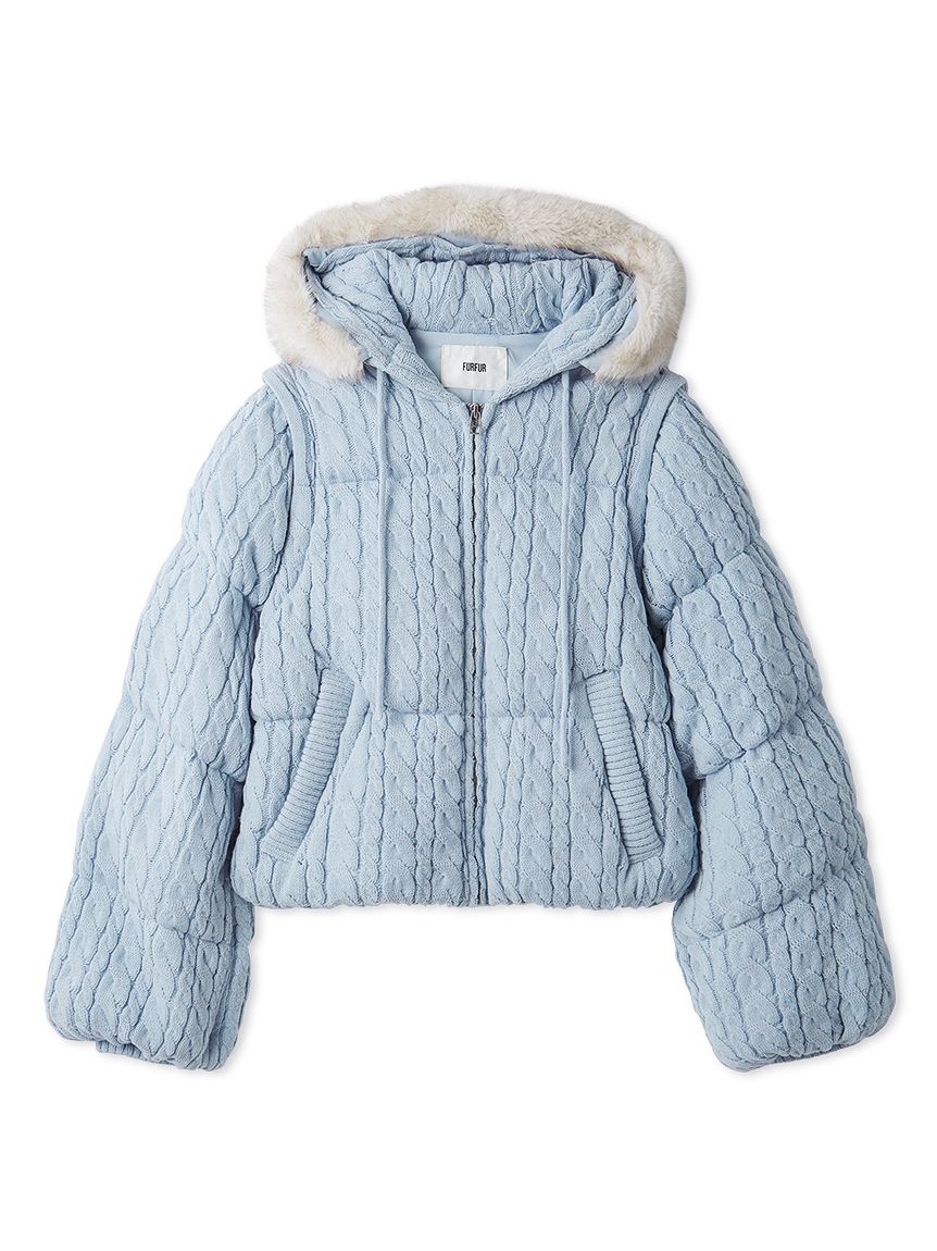 ジャケット・アウター furfur オフィシャルサイト限定カラー】4WAYニットパディングジャケット