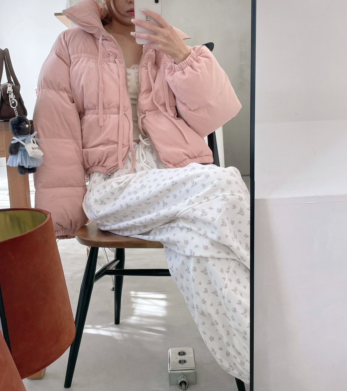 コーデュロイリボンショートパディングジャケット(ジャケット