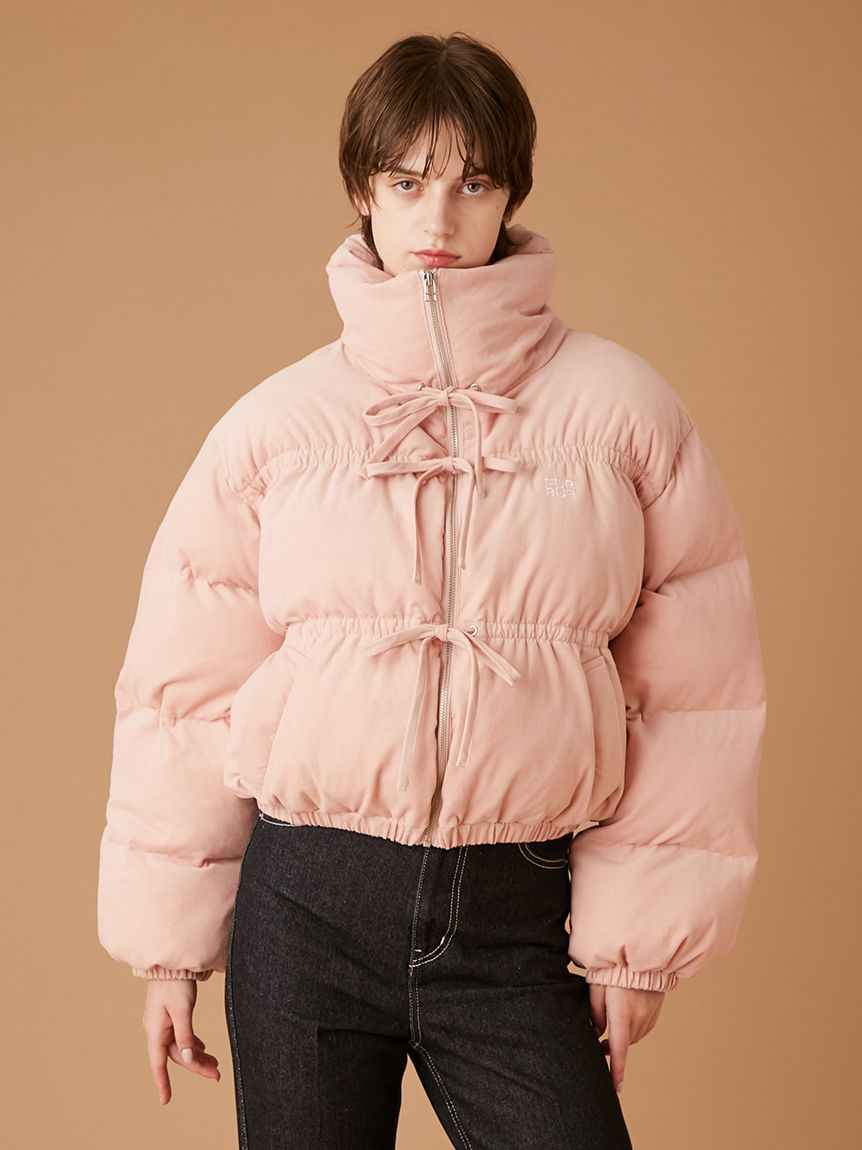 コーデュロイリボンショートパディングジャケット(ジャケット