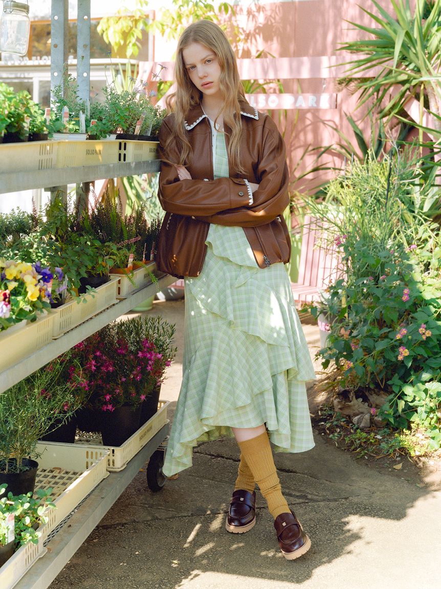 美品 ボーダーズアットバルコニー SHORT BLOUSON ブルゾン ピンク 美品 ボーダーズアットバルコニー SHORT BLOUSON ブルゾン ピンク