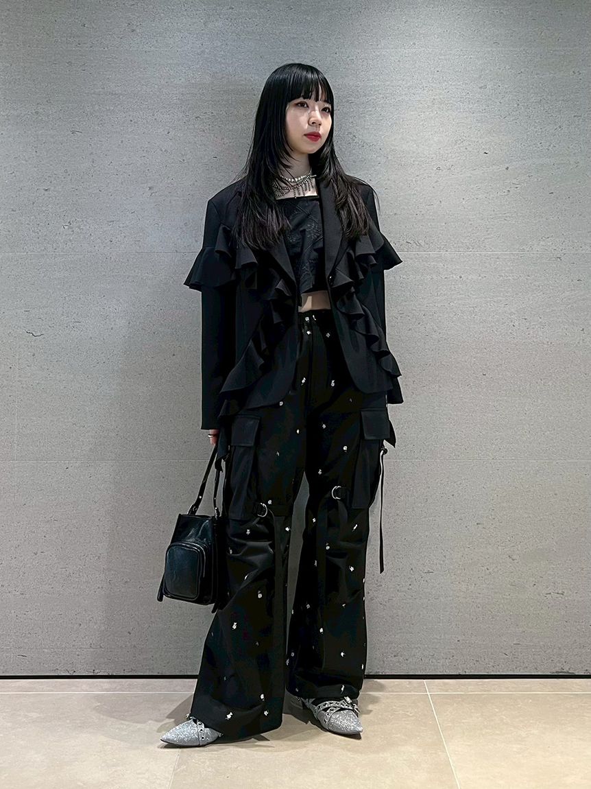 フリルデザインテーラードジャケット(テーラードジャケット)｜アウター