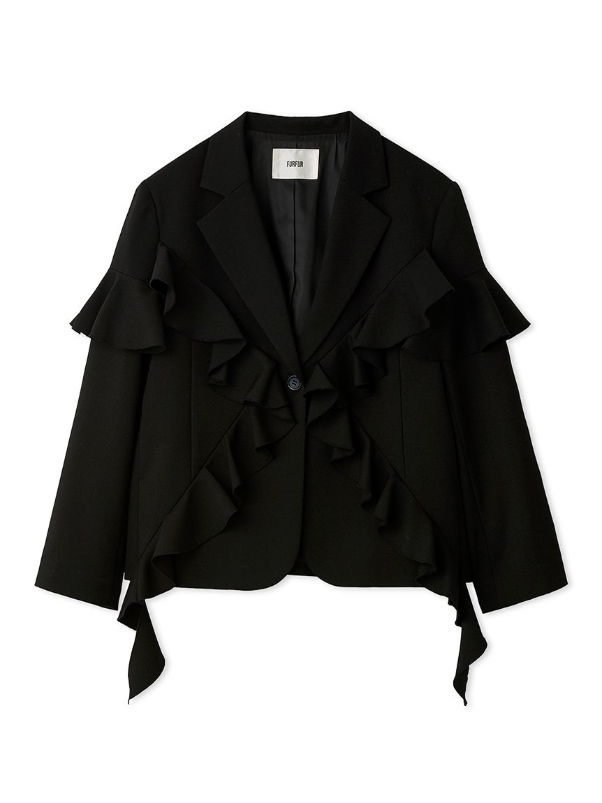 フリルデザインテーラードジャケット(ジャケット)｜アウター｜FURFUR
