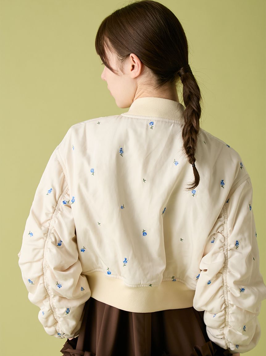 WEB・一部店舗限定カラー】フラワー刺繍MA-1(ジャケット)｜アウター
