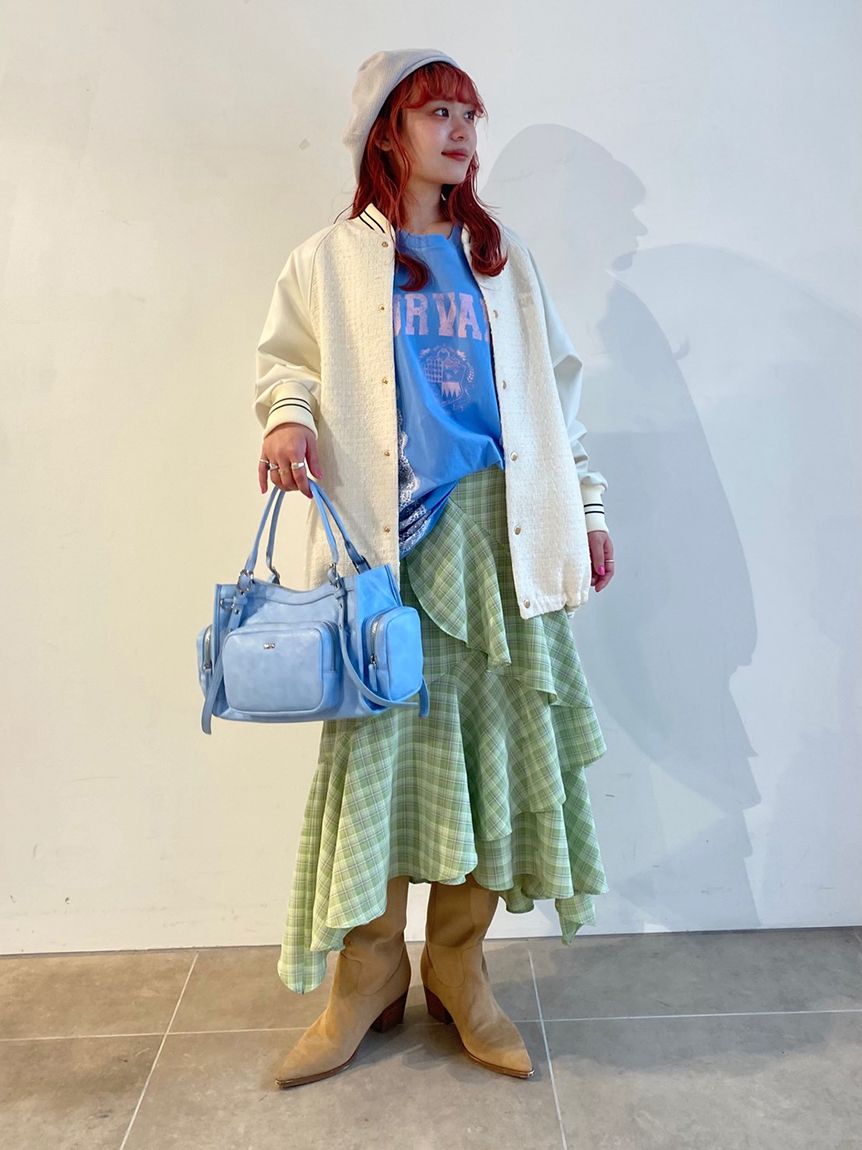 m4417 ファーファー FURFUR バイカラー ツイード スタジャン 楽天市場】【SALE／20%OFF】バイカラーツイードスタジャン FURFUR