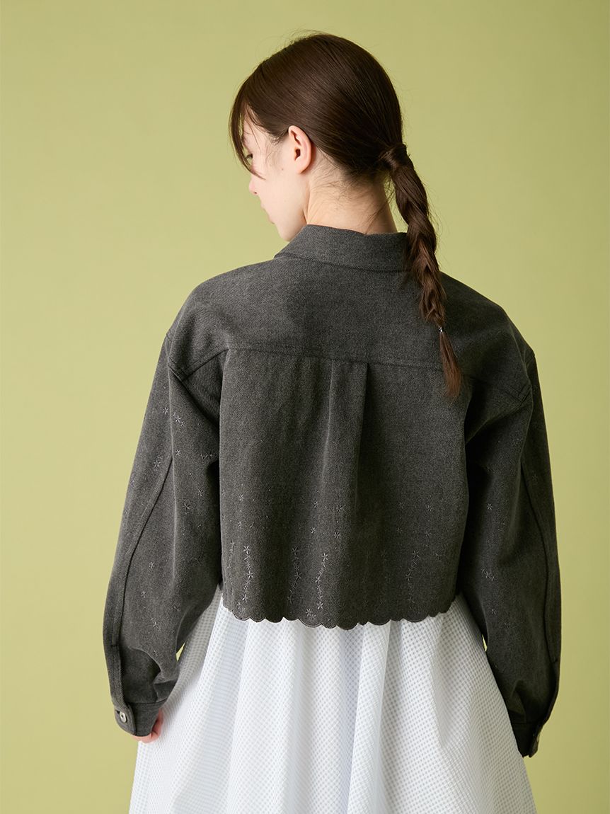 刺繍クロップドシャツジャケット(ジャケット)｜アウター｜FURFUR