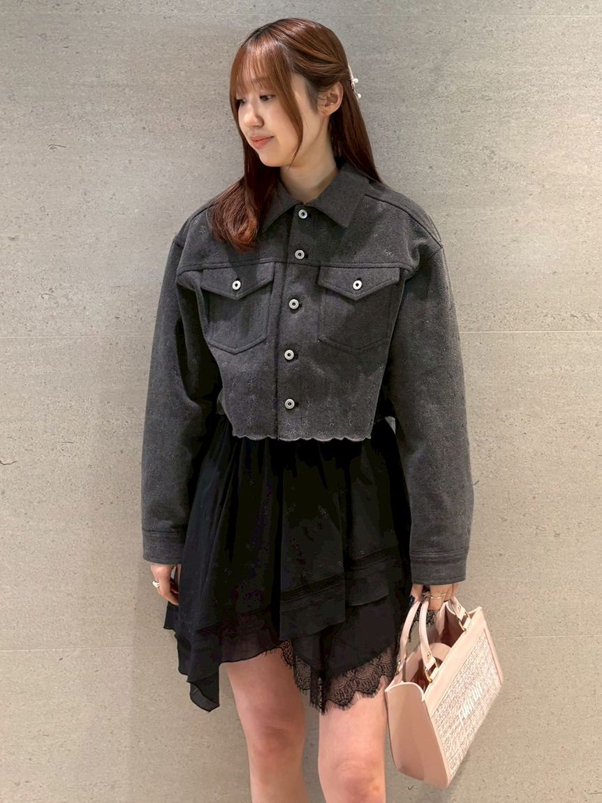 刺繍クロップドシャツジャケット(ジャケット)｜アウター｜FURFUR