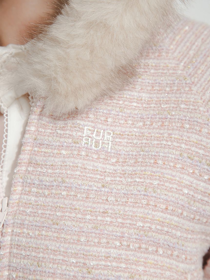 エコファーフードツイードブルゾン(ブルゾン)｜OUTER｜FURFUR（ファー