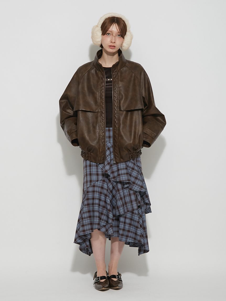 スタンドカラーヨークデザインブルゾン(ブルゾン)｜OUTER｜FURFUR