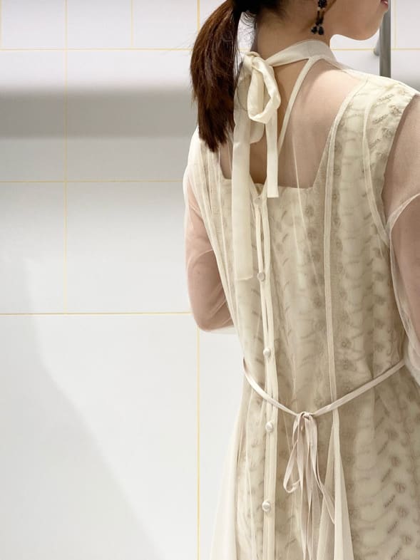 フラワー刺繍ロングドレス | RWFO215044