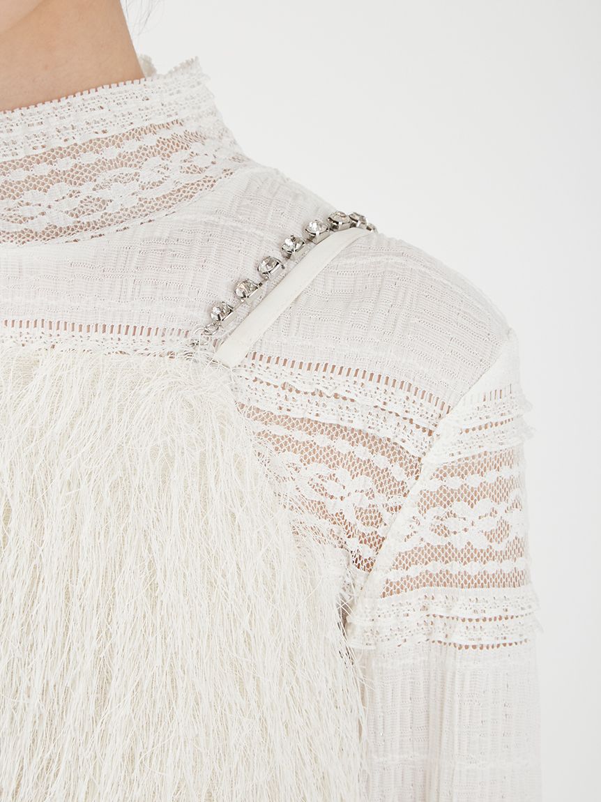 ラメフェザーミニドレス(ミニワンピース)｜ワンピース｜FURFUR（ファー  