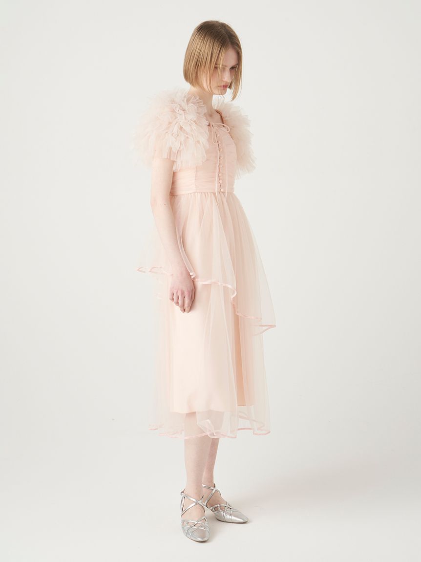 チュールボレロセットキャミドレス(ロングワンピース)｜ワンピース