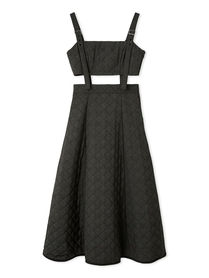 キルティング2wayジャンパースカート キルティング2WAYジャンパースカート(ロングワンピース)｜ワンピース