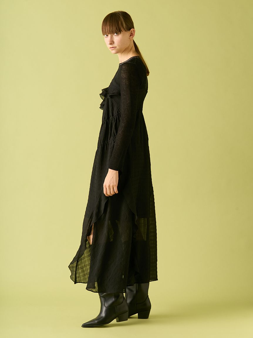 【MuFan】黒ワンピース2909 MuFan】黒ワンピース2909