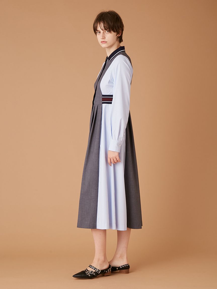 リブコンビシャツワンピース(ロングワンピース)｜ワンピース｜FURFUR