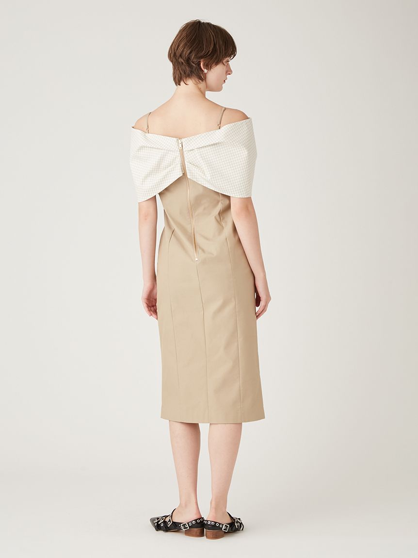 ビッグリボンオフショルワンピース(ロングワンピース)｜ワンピース