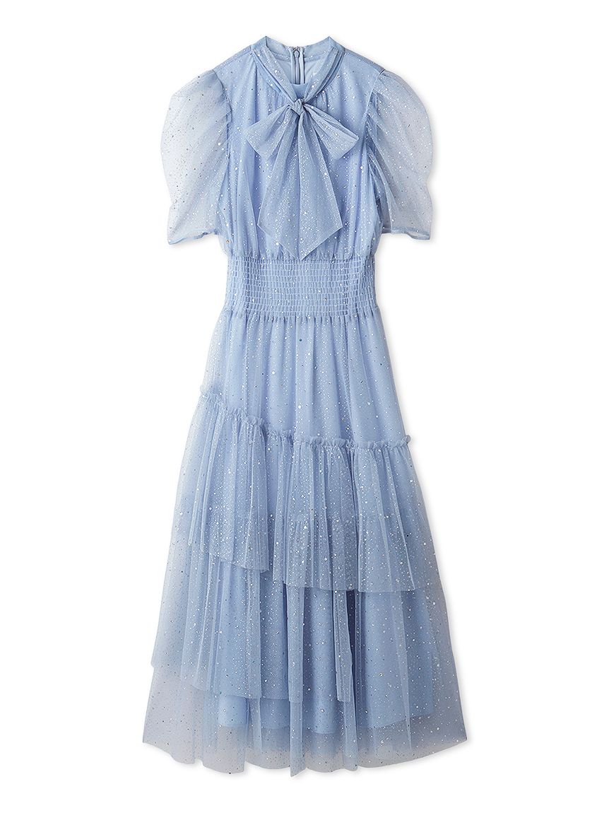 美品　ファーファー　ラメチュールドレス　ティアード ロング　ボウタイリボン 楽天市場】【限定サイズ】ラメチュールドレス FURFUR ファー