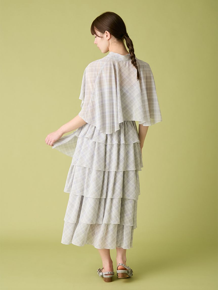 ケープセットティアードドレス(ロングワンピース)｜ワンピース｜FURFUR