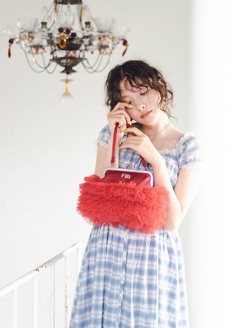ファーライクカーディガン＆チェックシャツロングワンピース シャツ ロングシャツ シャツコート シャツワンピース カーディガン