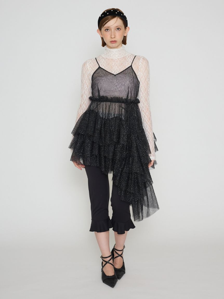 ボリュームレイヤードチュールワンピース(ミニワンピース)｜DRESS