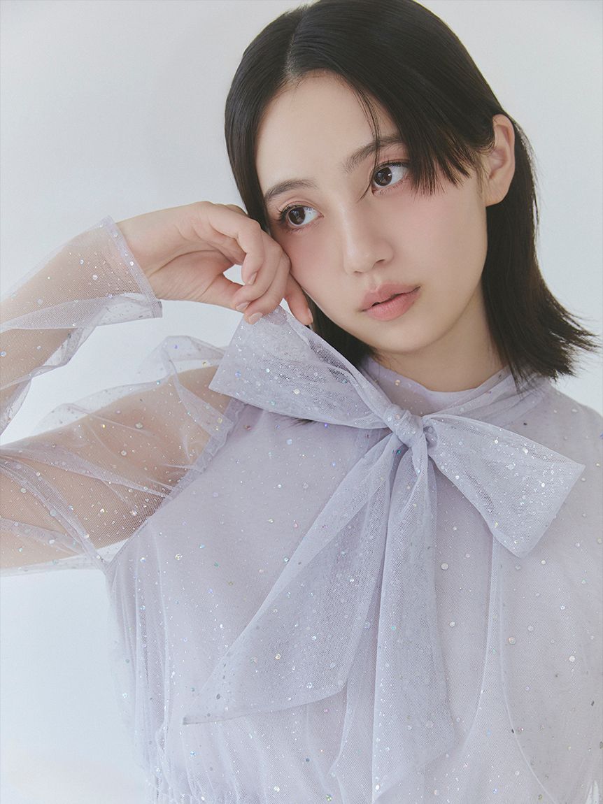 ロングスリーブラメチュールドレス(チュニック)｜トップス｜FURFUR