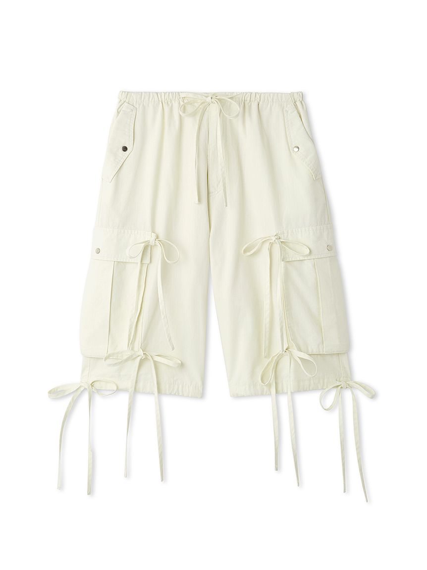 リボンディテールハーフカーゴパンツ(ショートパンツ)|ボトムス リボンディテールハーフカーゴパンツ(ショートパンツ)|ボトムス