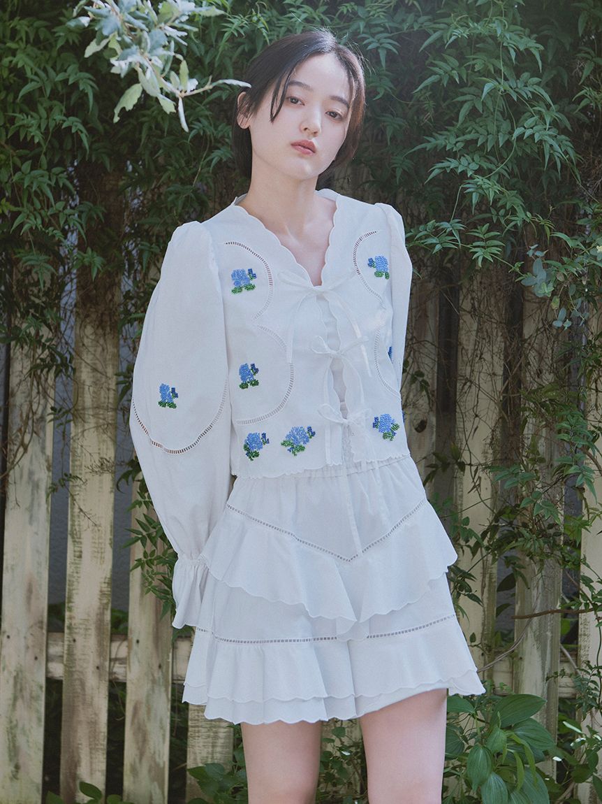 フリル刺繍ショートパンツ(ショートパンツ)｜パンツ｜FURFUR