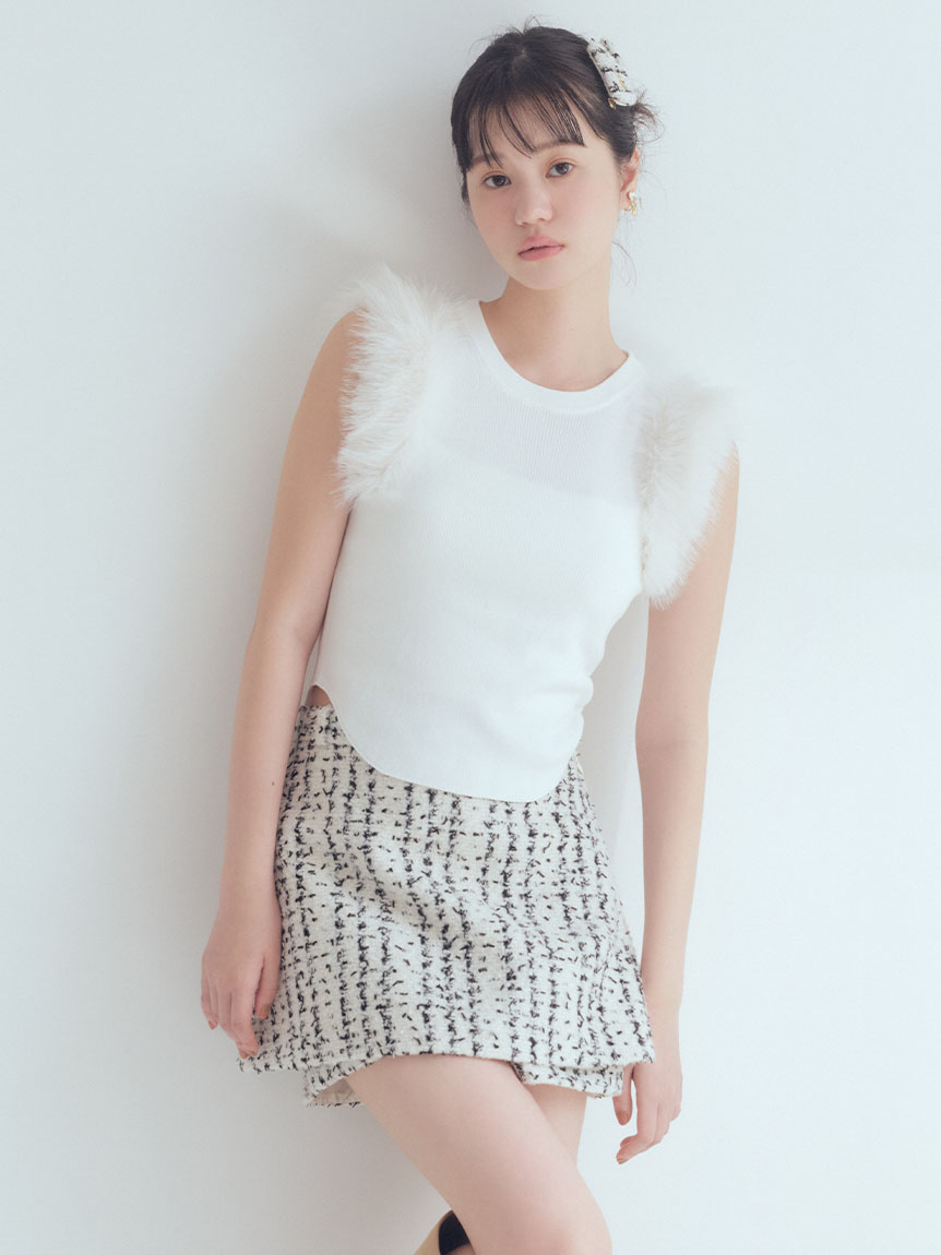 限定カラー】ツイードスカショーパン(ショートパンツ)｜ボトムス