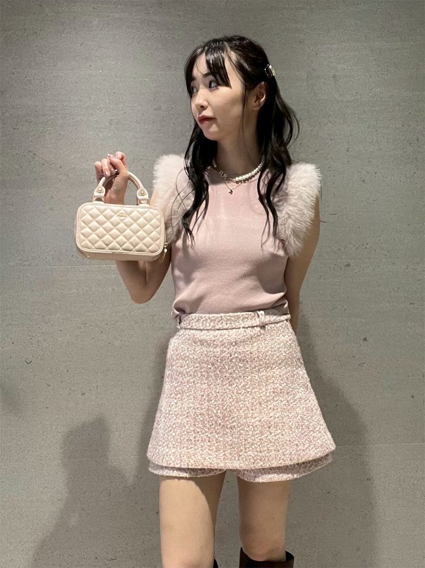 限定カラー】ツイードスカショーパン(ショートパンツ)｜ボトムス