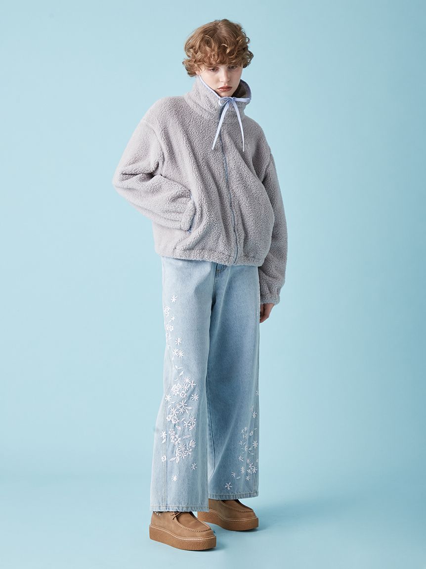 FURFUR フラワー刺繍デニムパンツ☆新品 フラワー刺繍デニムパンツ（デニムパンツ）｜FURFUR（ファー
