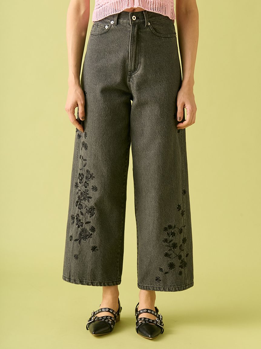 FURFUR フラワー刺繍デニムパンツ☆新品 フラワー刺繍デニムパンツ | ファーファー(FURFUR) | マルイ