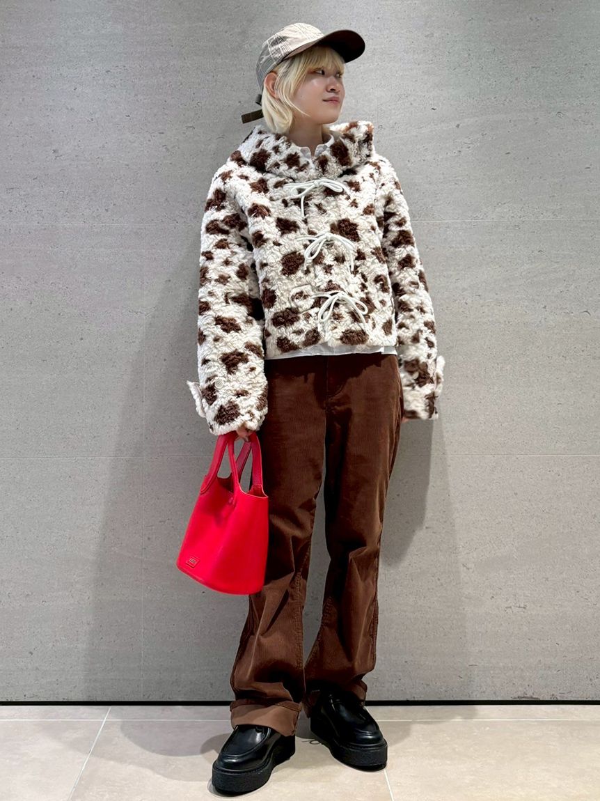 リボンステッチセミフレアデニムパンツ(ロングパンツ)｜ボトムス