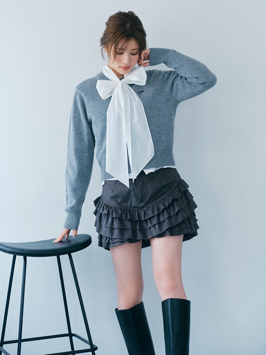 フリルレイヤースウェードショートパンツ(ショートパンツ フリルレイヤースウェードショートパンツ(ショートパンツ