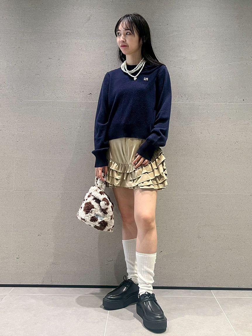 フリルレイヤースウェードショートパンツ(ショートパンツ)｜ボトムス