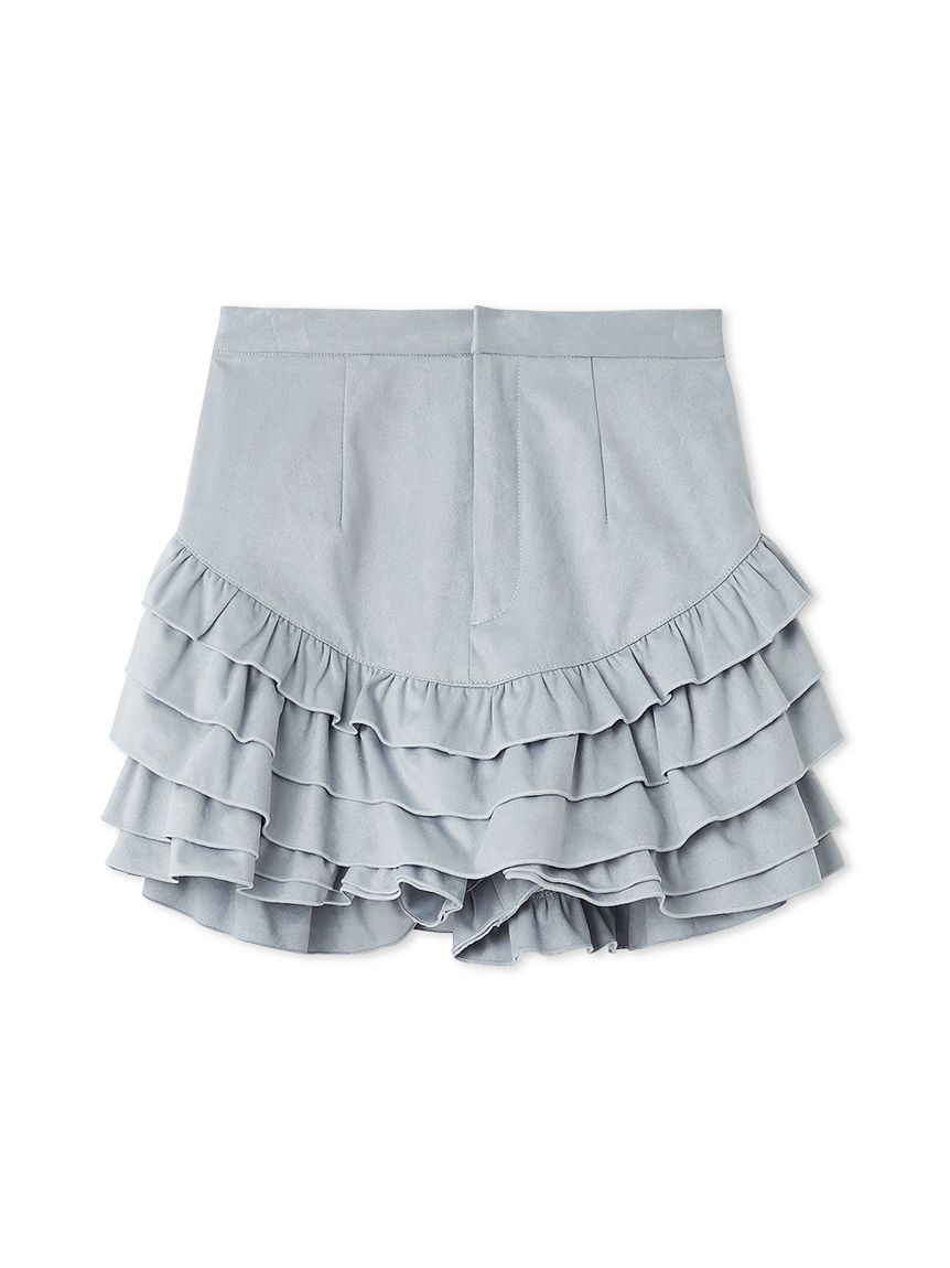 フリルレイヤースウェードショートパンツ(ショートパンツ)｜ボトムス