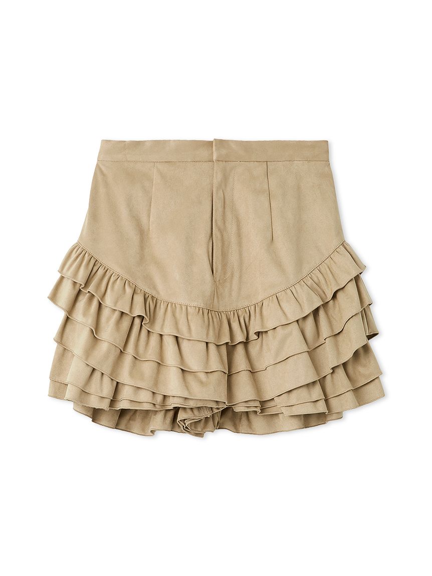フリルレイヤースウェードショートパンツ(ショートパンツ)｜ボトムス